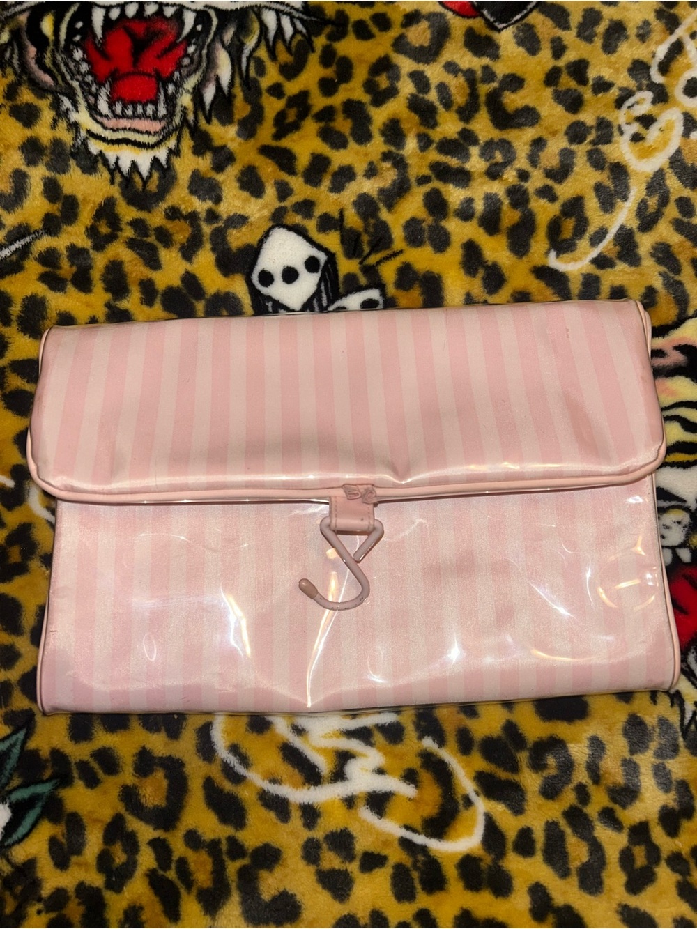 Victoria's Secret Pink Patent Stripe Clutch